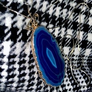 Blue crystal necklace
